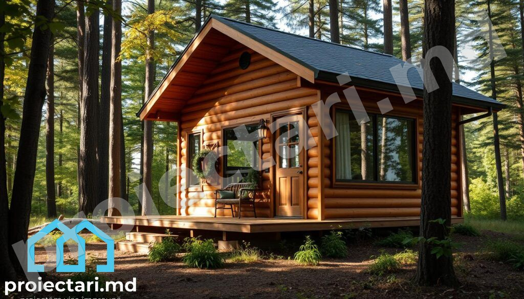 Cabane cu acoperiș verde