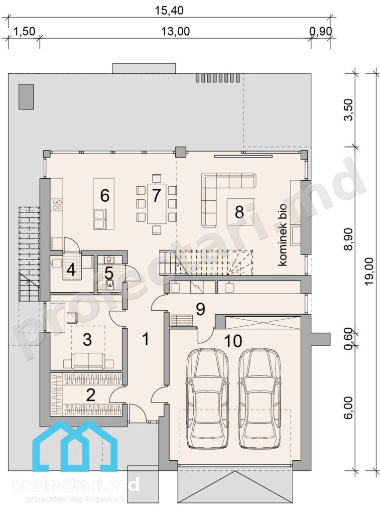 Casă cu mansardă 200m²