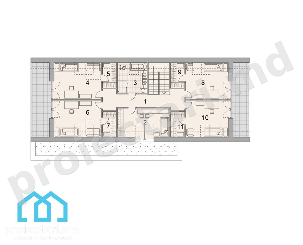 Casă cu mansardă 200m²