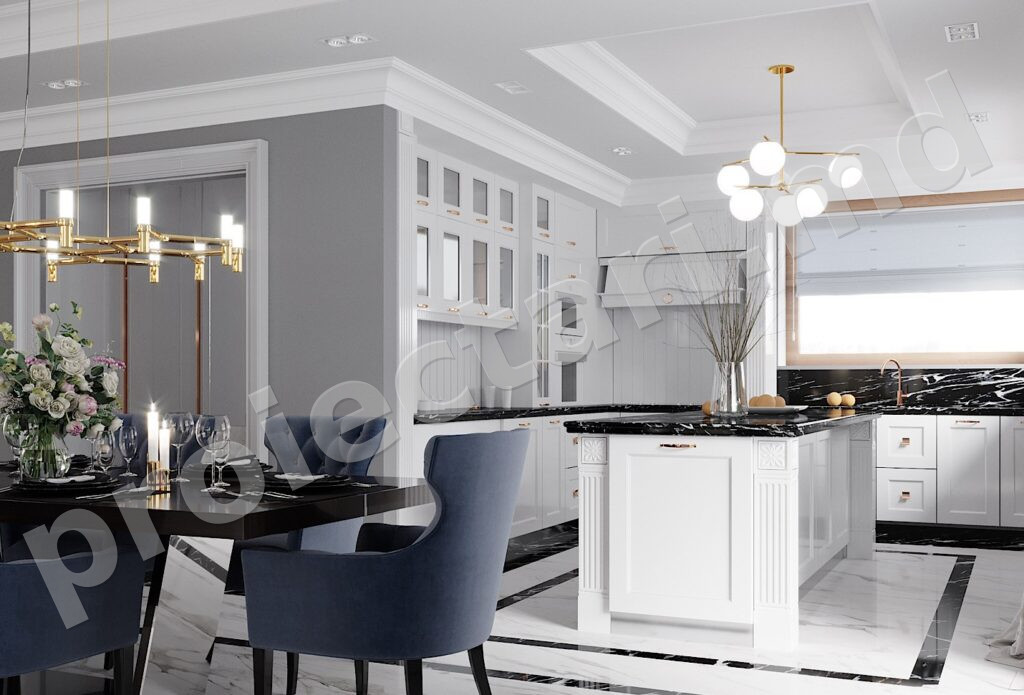 Design modern pentru casă Barnhouse cu mansardă