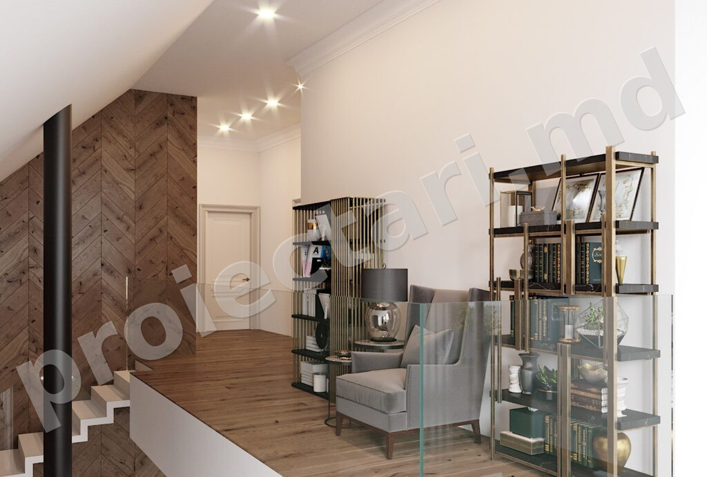 Idei de design interior Barnhouse cu mansardă