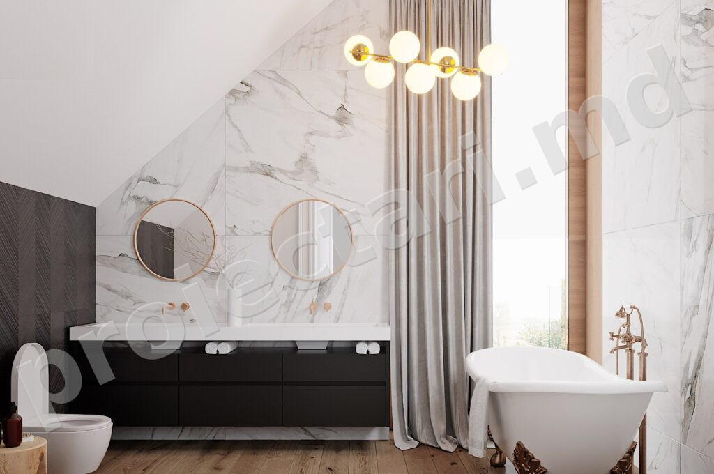 Interior casă Barnhouse cu mansardă