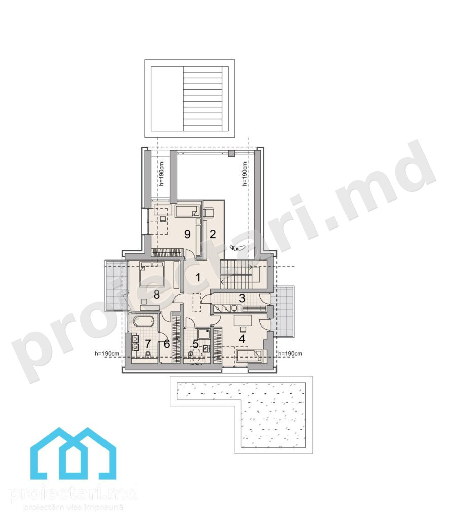 Proiect Barnhouse cu mansardă și terasă