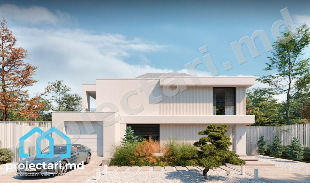 Proiect casă cu etaj cu balcon panoramic