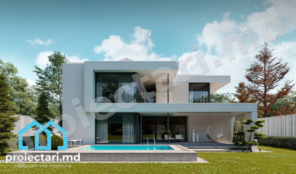 Proiect casă cu etaj cu living open-space