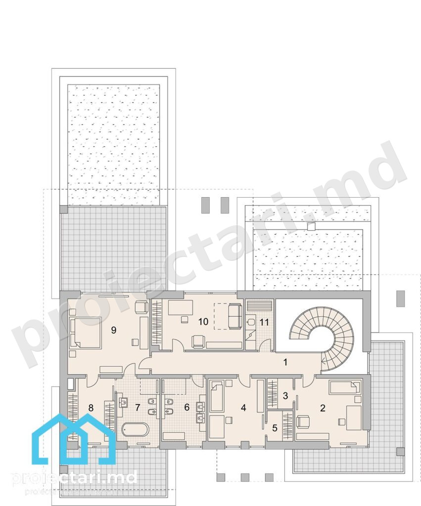etaj Proiect de casa cu etaj 428m2