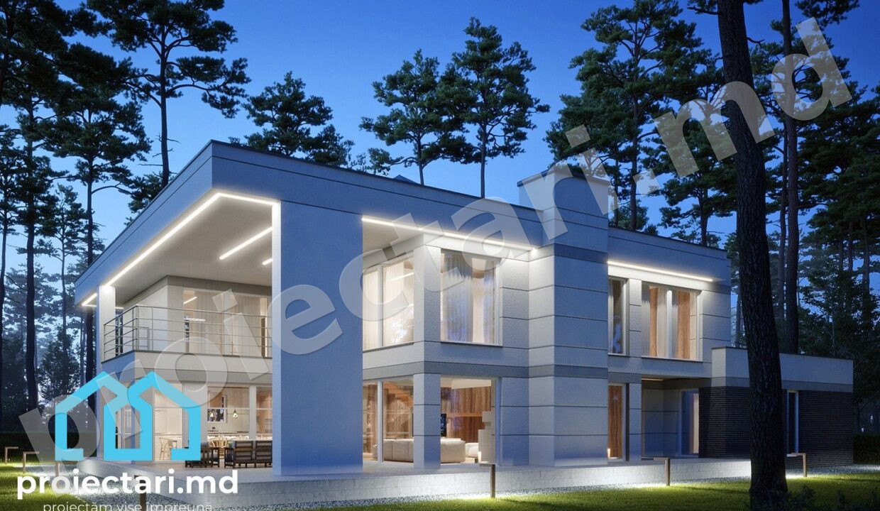 Case cu etaj în stil minimalist 400m2 - 102072