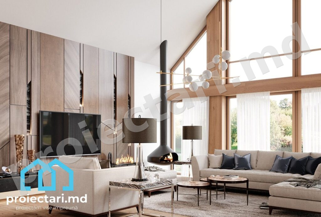 Design living Proiect Barnhouse cu mansardă și terasă