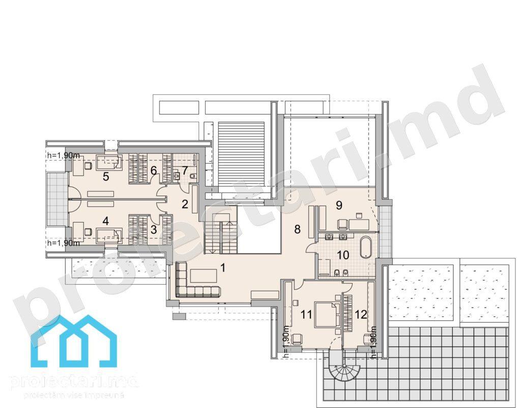 Mansarda Proiect Barnhouse modern cu mansardă
