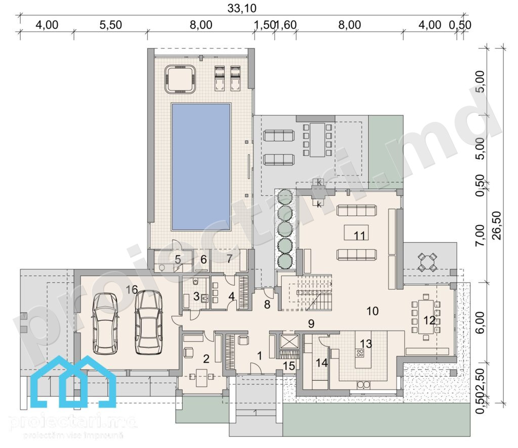 Parter Casă Barnhouse cu mansardă din lemn 788m2