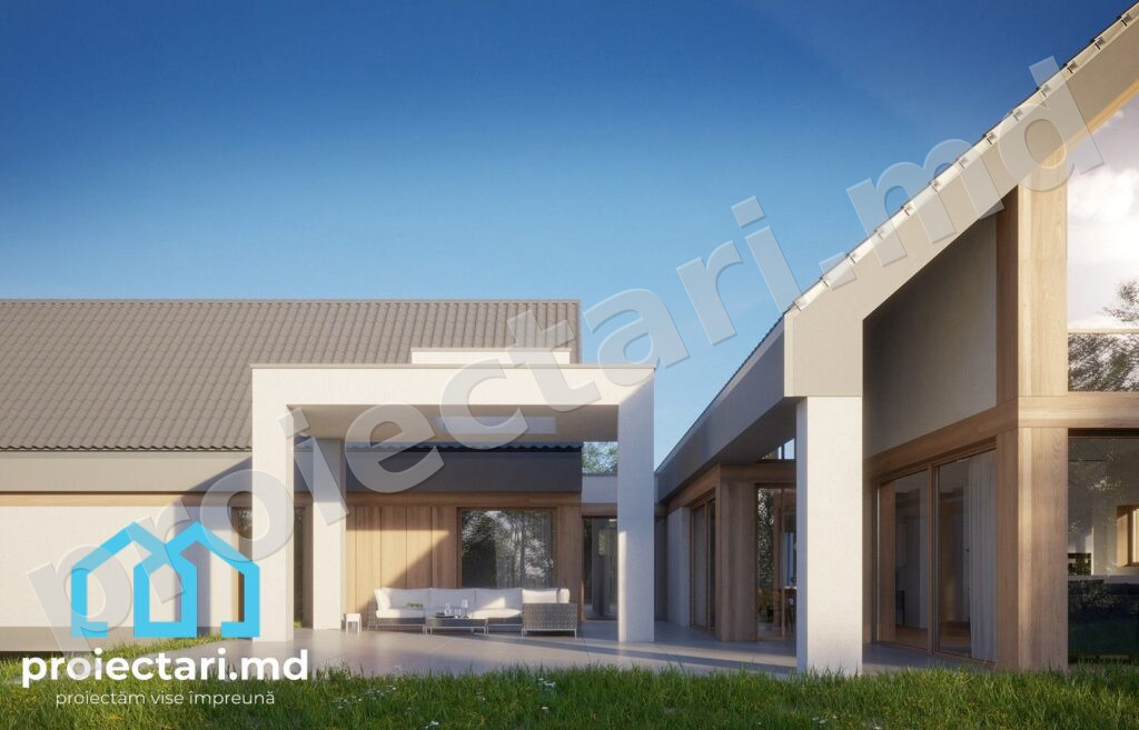 Plan casă Barnhouse cu mansardă