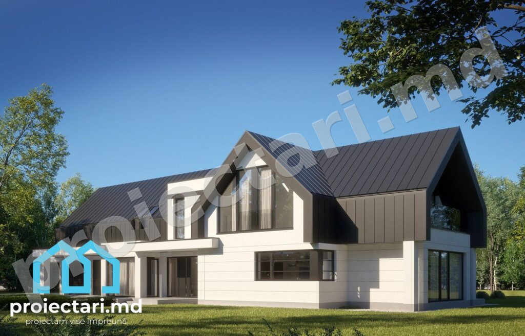 Proiect de Casă Barnhouse cu mansardă din lemn 788m2 - 102046