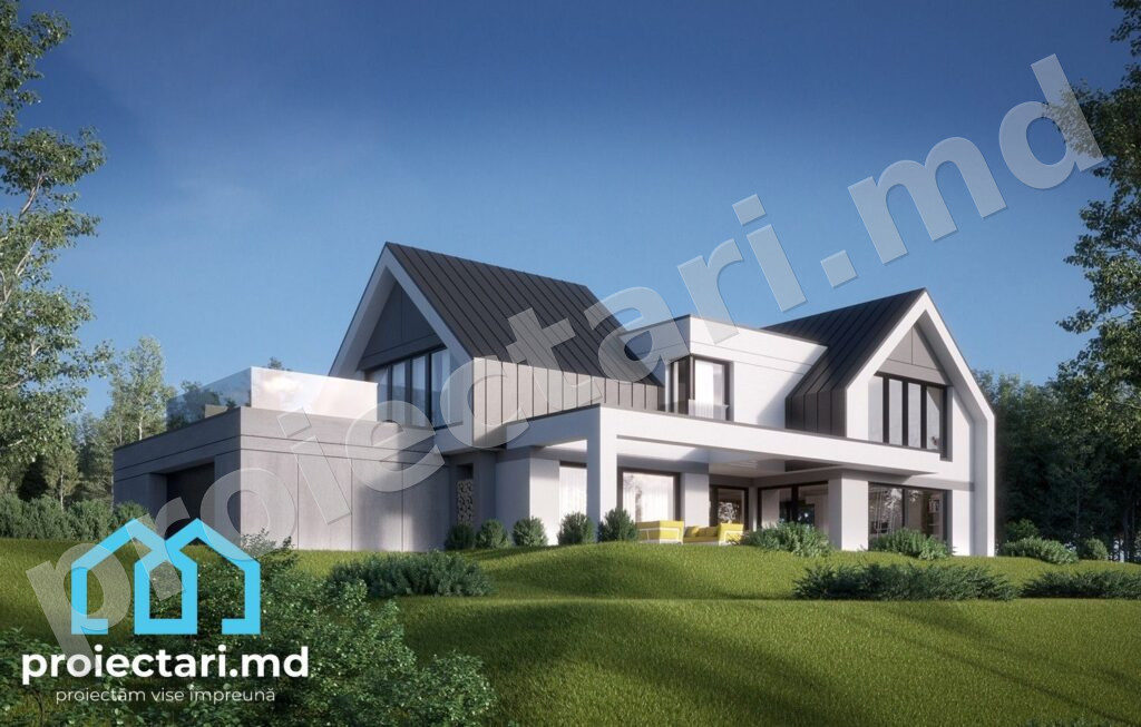 Proiect de casă Barnhouse din materiale naturale