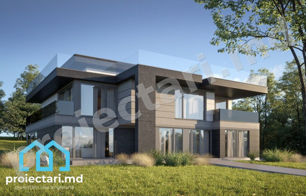 Proiect de casă high-tech cu 3 nivele 1030m2 (3)