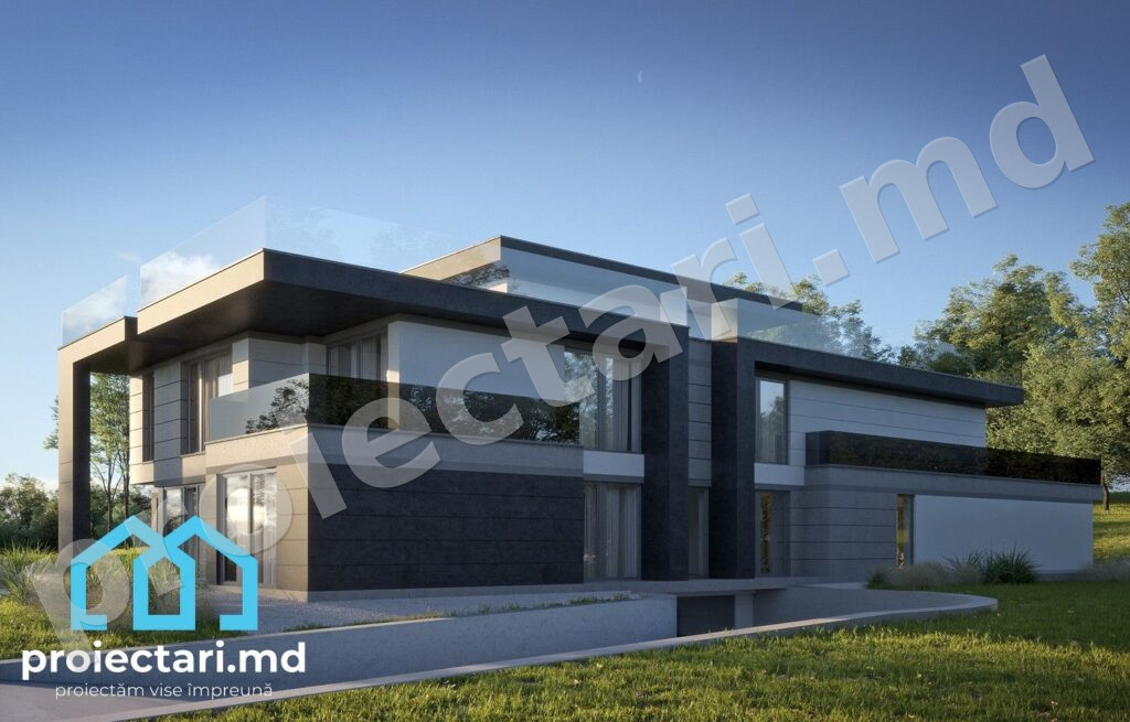 Proiect de casă high-tech cu 3 nivele 1030m2 (4)