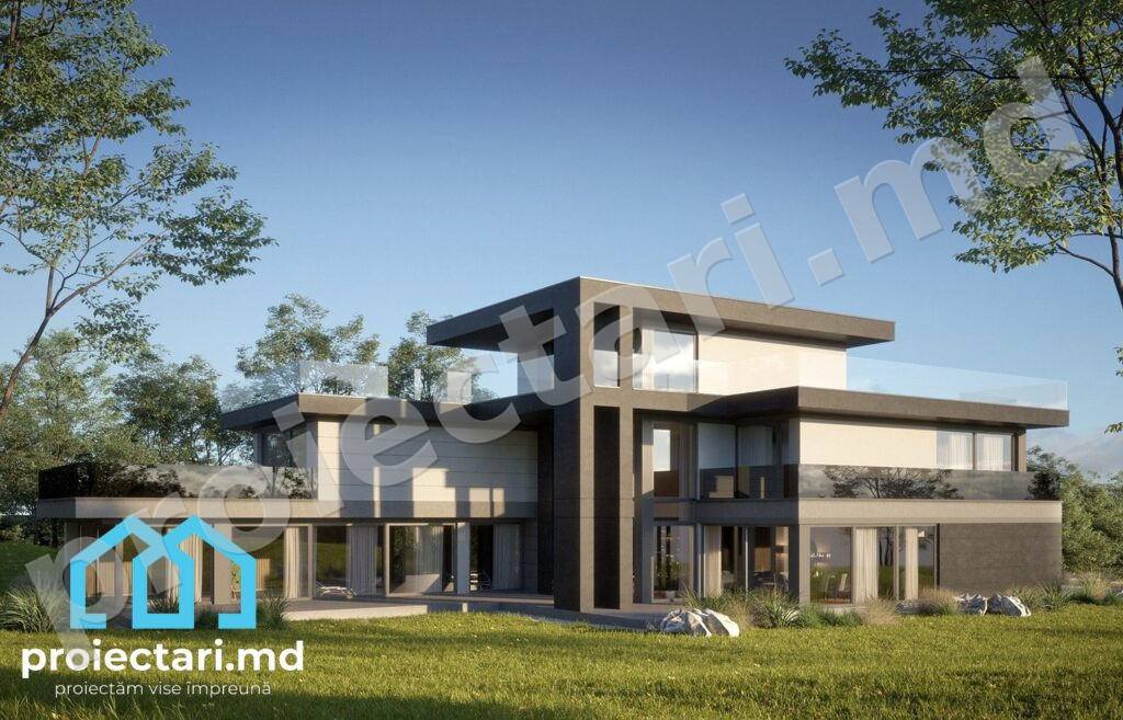 Proiect de casă high-tech cu 3 nivele 1030m2 (6)