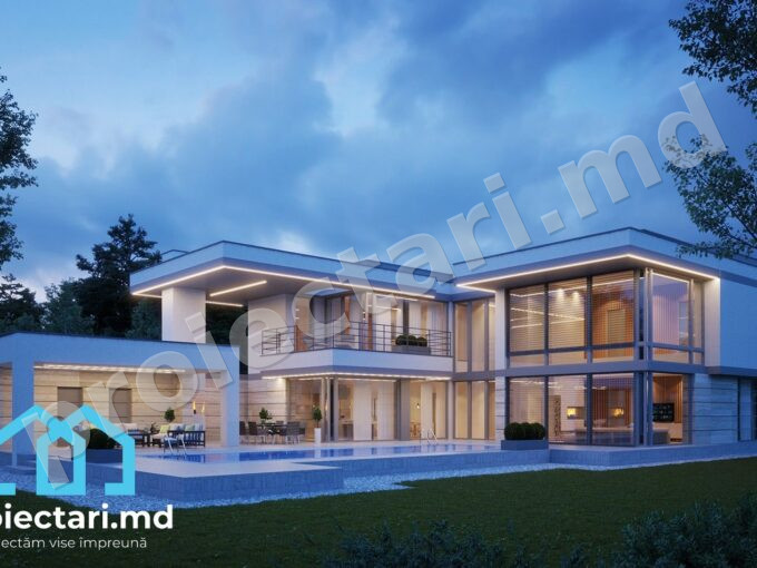 Proiect de casa high - tech cu etaj 300m2 (3)