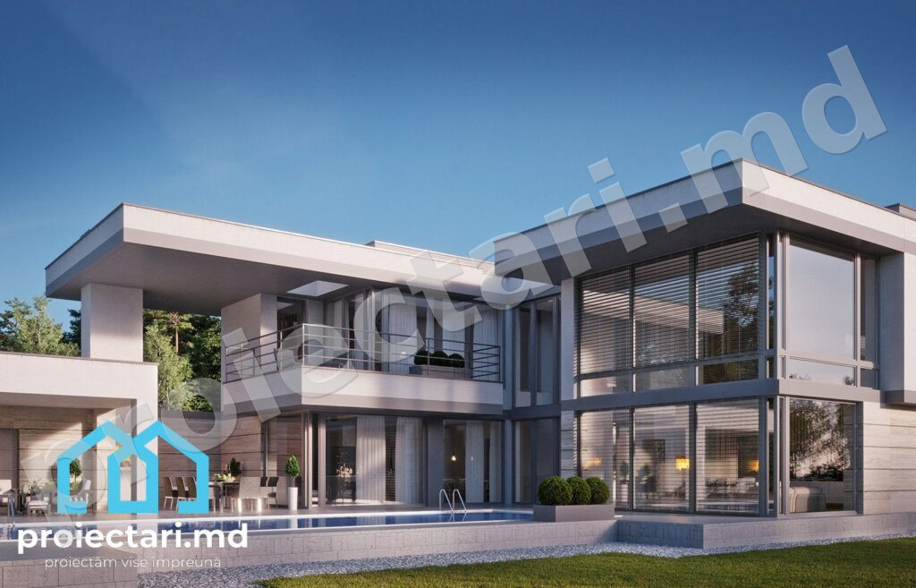 Proiect de casa high - tech cu etaj 300m2 (4)