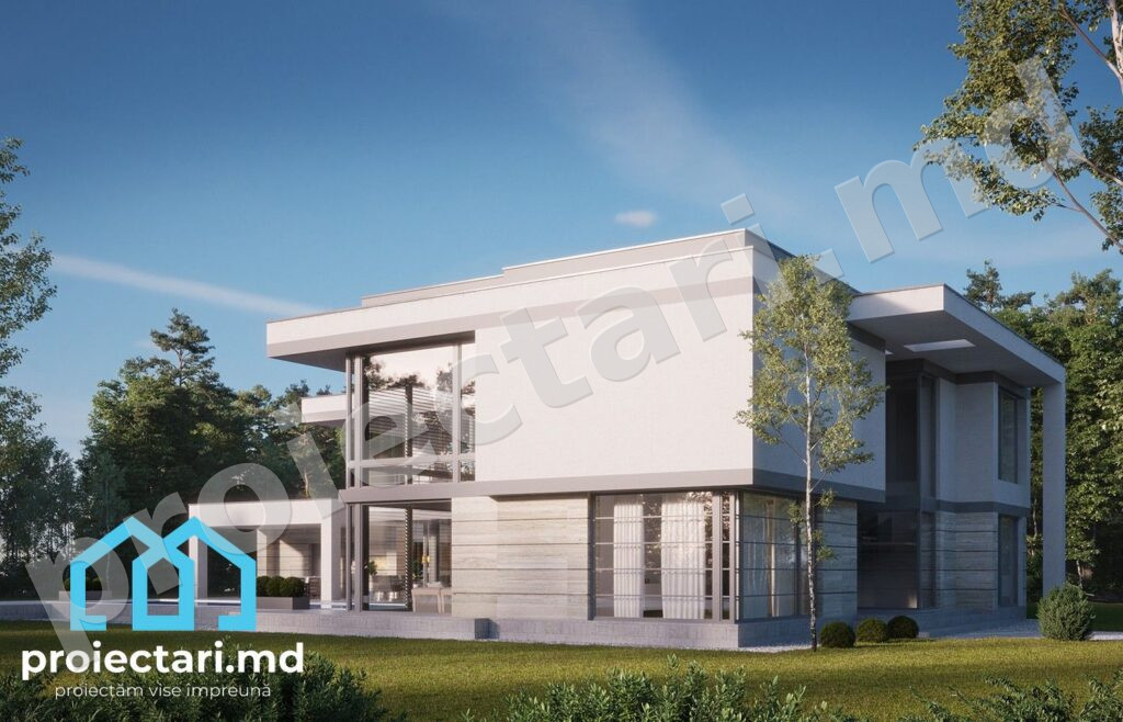 Proiect de casa high - tech cu etaj 300m2 (6)