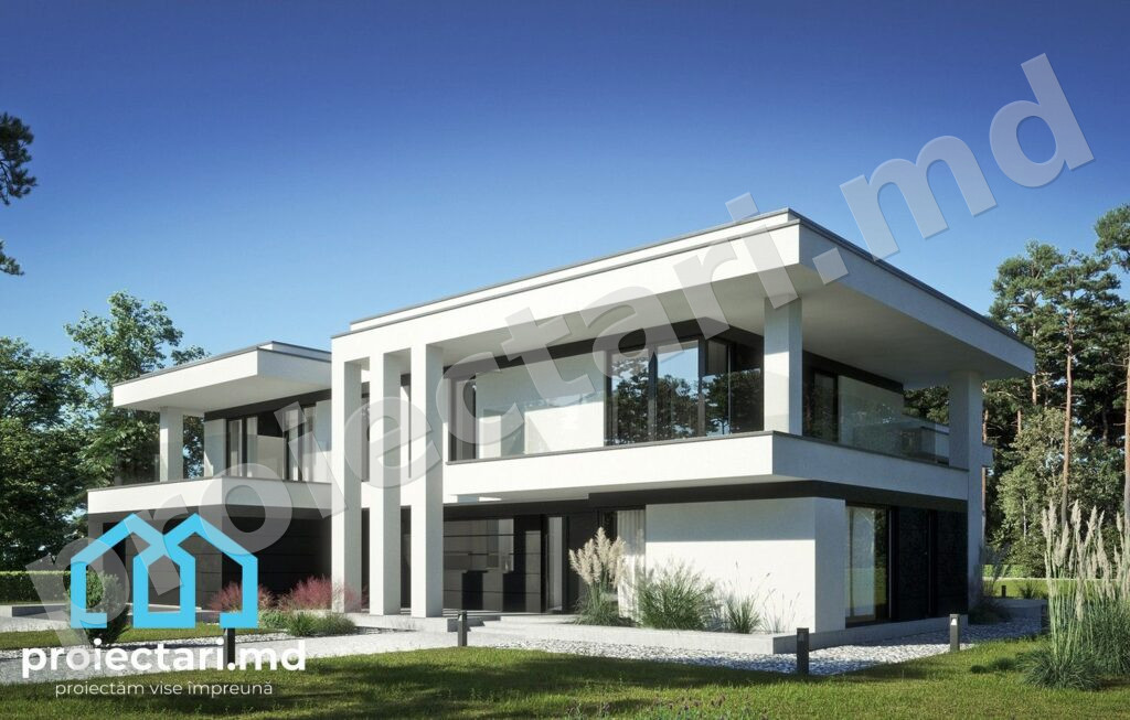 Proiect de casa cu etaj 428m2