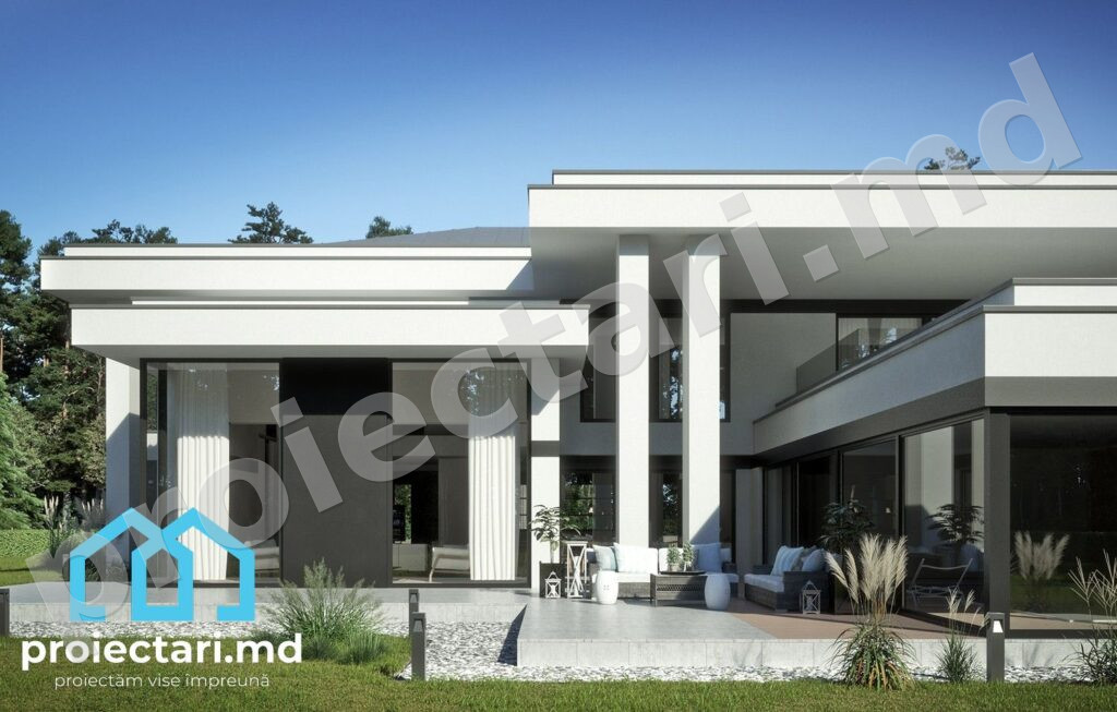 Proiect de casa cu etaj 428m2