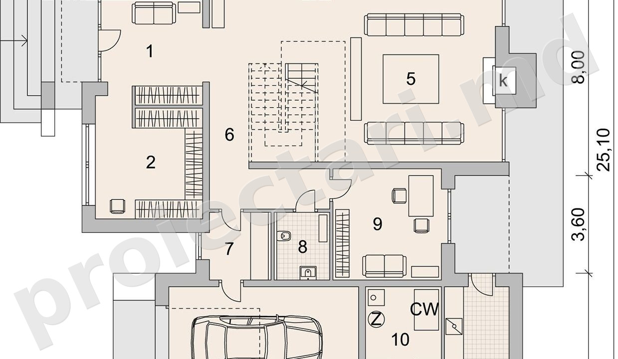 Case cu etaj în stil minimalist 400m2 - 102072