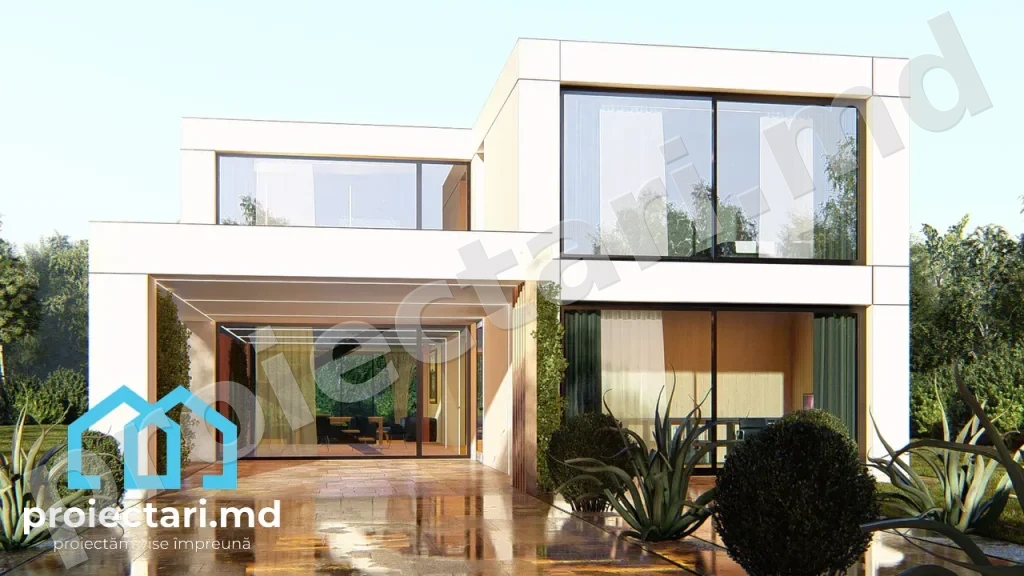 Proiect de casă high-tech 210m² - 102091