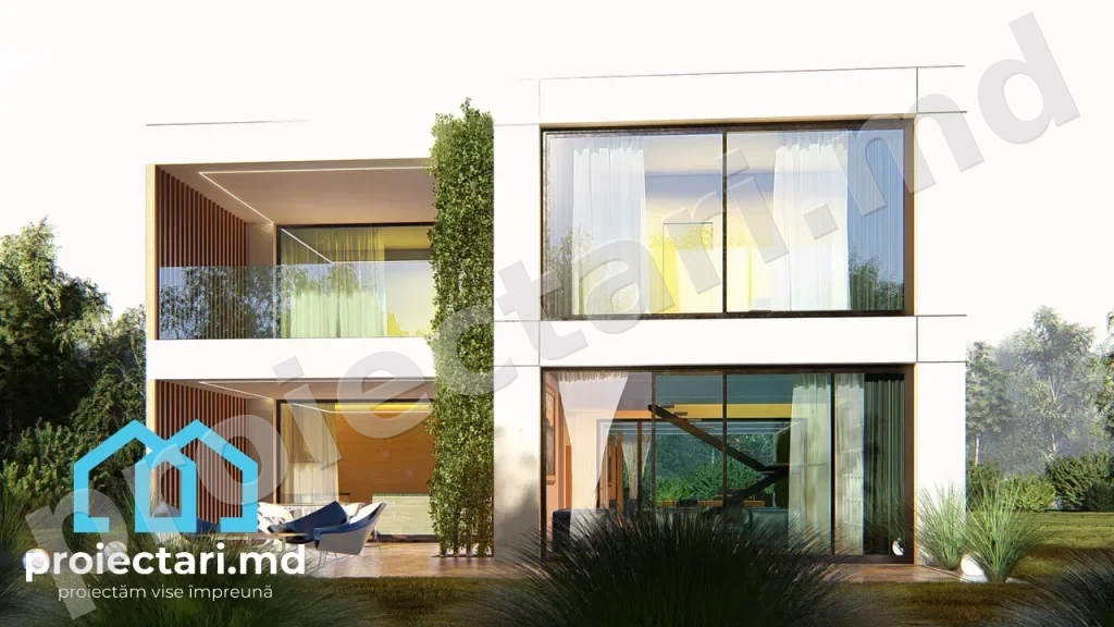 Proiect de casă high-tech 210m² - 102091