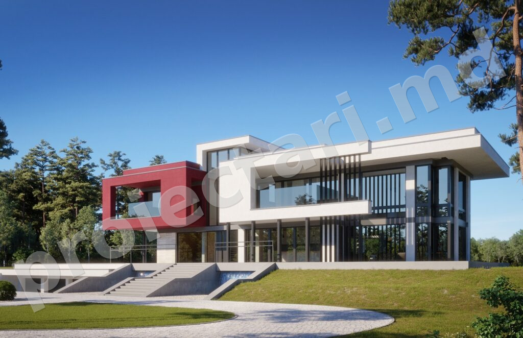 Proiect de casă cu demisol și 2 nivele 310m² - 102100