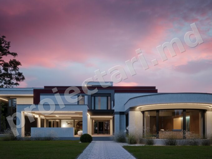 Proiect de casă cu demisol și 2 nivele 310m² - 102100
