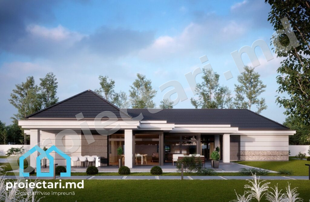 Proiect de casa cu parter 200m2 - 102095