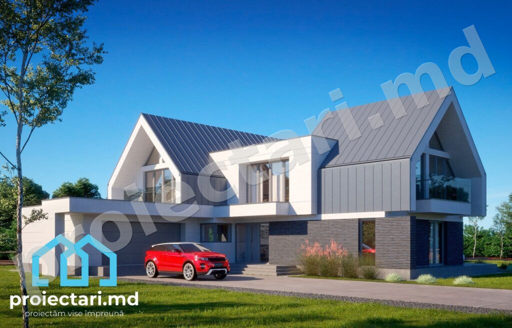 Proiect de Casă cu Mansardă 290m²