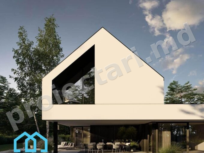Proiect de casă cu mansardă și 4 dormitoare - 102104