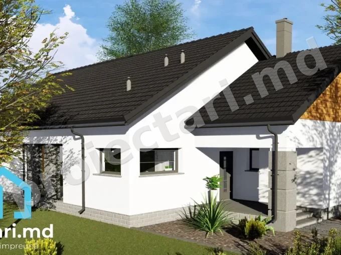 Proiect de casa cu parter cu 3 dormitoare 130m2 - 10213113