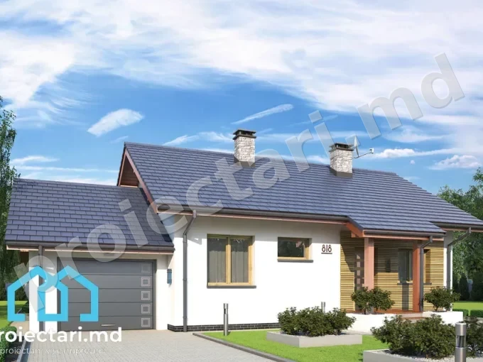Proiect de casa mica 65m2 - 102125