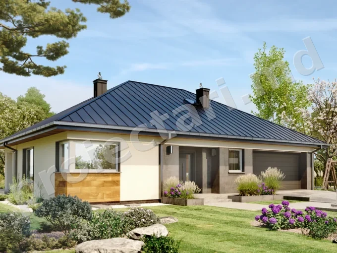 Proiect de casa parter cu 4 dormitoare 110m2 - 102148