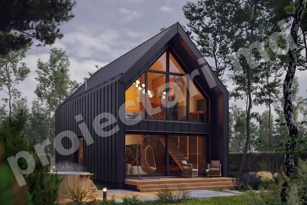 Proiect de casa 90m2 cu 3 dormitoare