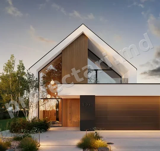Proiect de casa cu mansarda 150m2