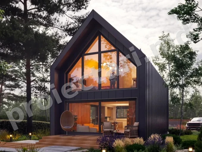 Proiect de casa 90m2 cu 3 dormitoare - 102145